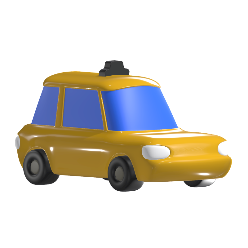 Taxi 3D Transportation Icon Model